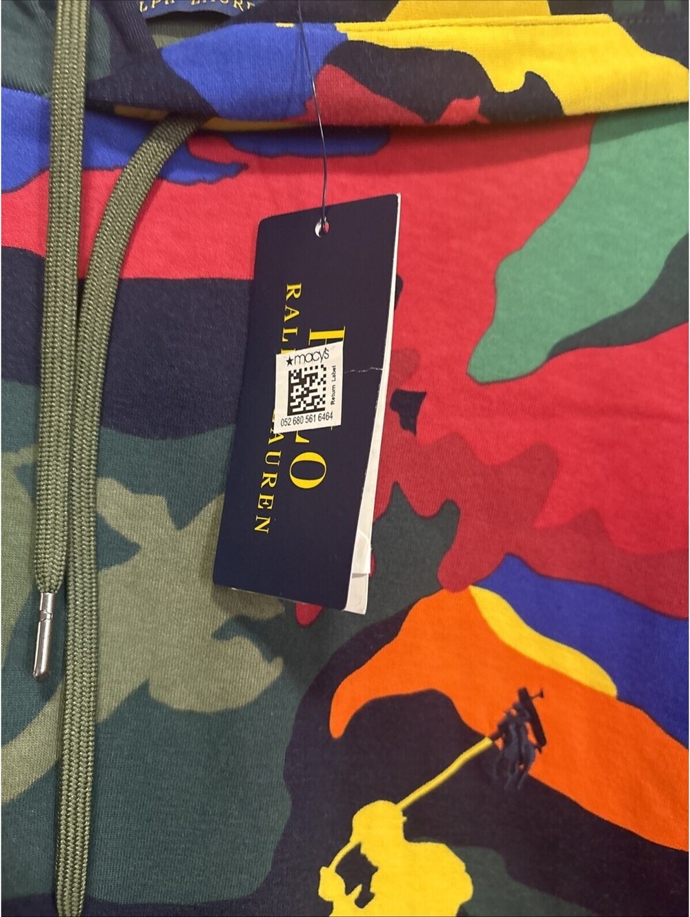 Polo Ralph Lauren Pony Comouflag Multi Men Hoodie Xl New - Picture 2 of 8